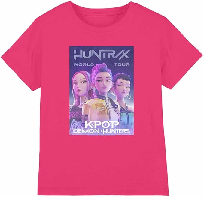 K-Pop Demon Hunters Unisex Children's Huntrix Huntr/X  World Tour Billboard Kids T-Shirt