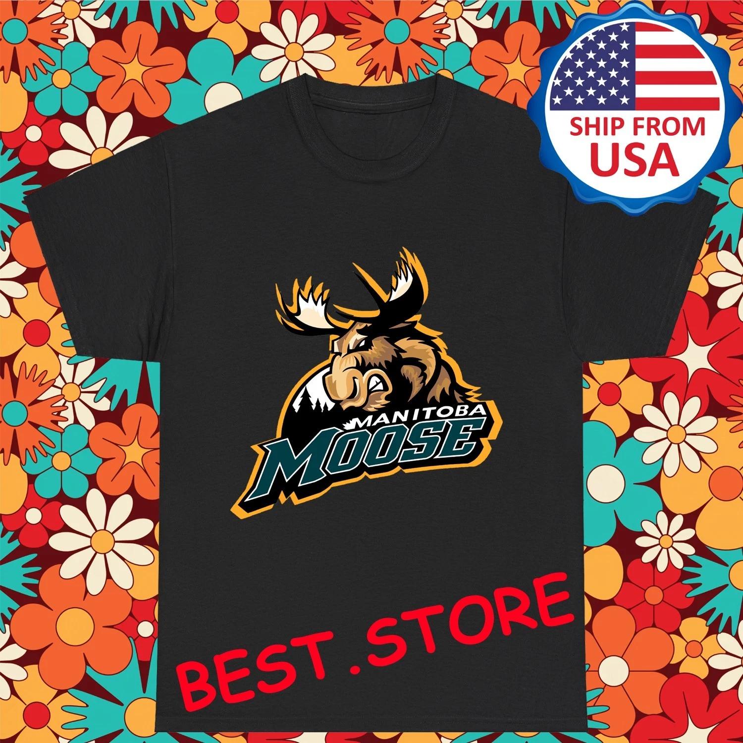 Manitoba Moose Ice Hockey Team Men s Black Size S-5XL L