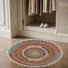 Nowoczesna geometryczna mata w stylu boho Retro Kremowa okrągła mata Miękki puszysty dywan do salonu sypialni Dekoracja domu Dywan
