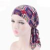 Casual Floral Print Turban Bohemia Chemotherapy Hat Elastic Ribbon Headband Cap  Women National