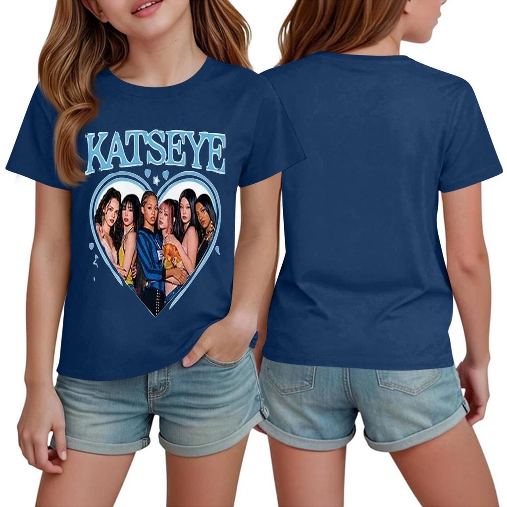 Korean Girl Group Kids Fashion Short Sleeve T-Shirt for Boys and Girls