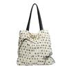 Fashionable Tote Bag, Large-capacity Pleated Bow Tote Bag, Casual Commuting Single-shoulder Bag