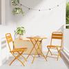 3-piece Folding Bistro Set Mustard In Steel 42002951