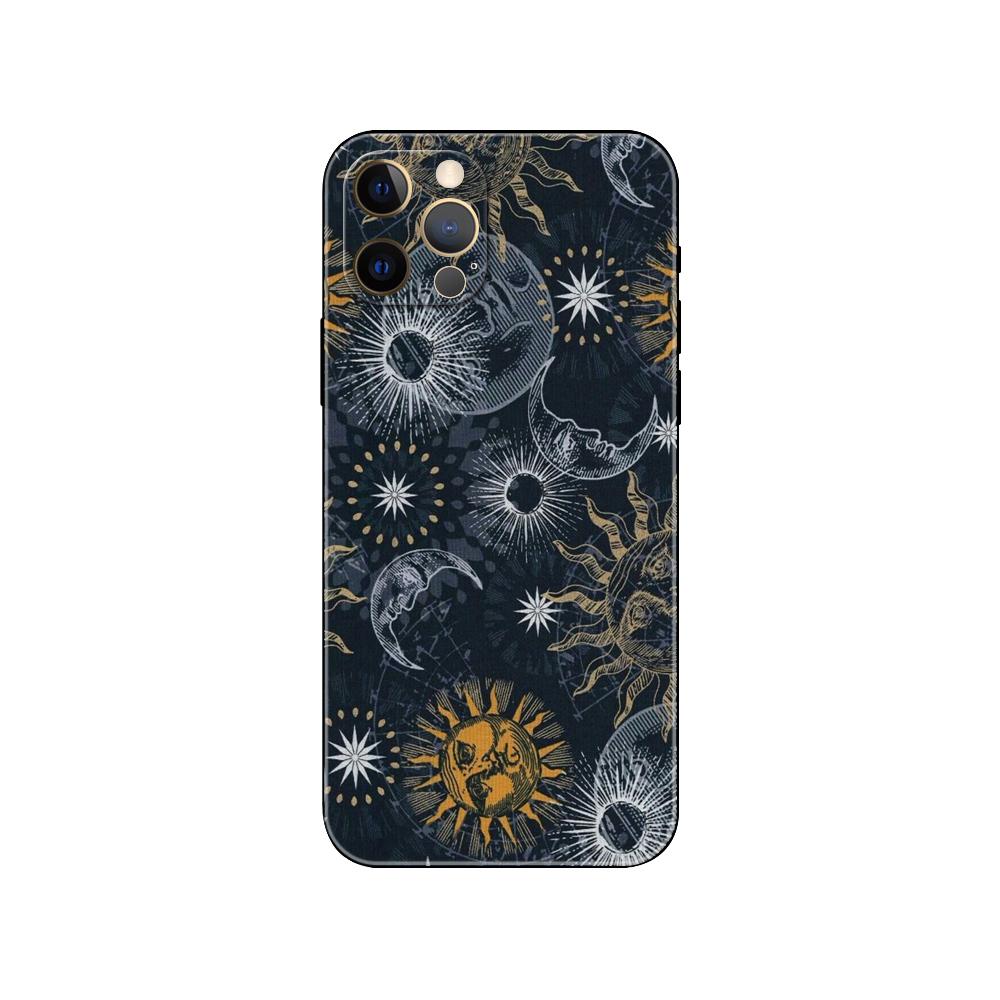 

Солнце Луна Звезды Красочный чехол для телефона для iphone 5 5s 2020se 6 6s 7 8 plus x 10 XR XS 11 12 13 mini pro MAX черный tpu задняя крышка iphone 13pro MAX