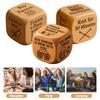 Decision Dice Handmade Wooden Embroidery/Knitting/Drinking Decision Dice with 6 Engraved Tasks Stocking Stuffers for Men Women