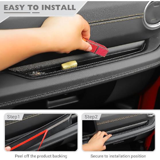 JeCar Grab Bar Tray for 2024-2026+ Jeep Wrangler JL Gladiator JT Passenger Grab Handle Storage Organizer Interior Accessories