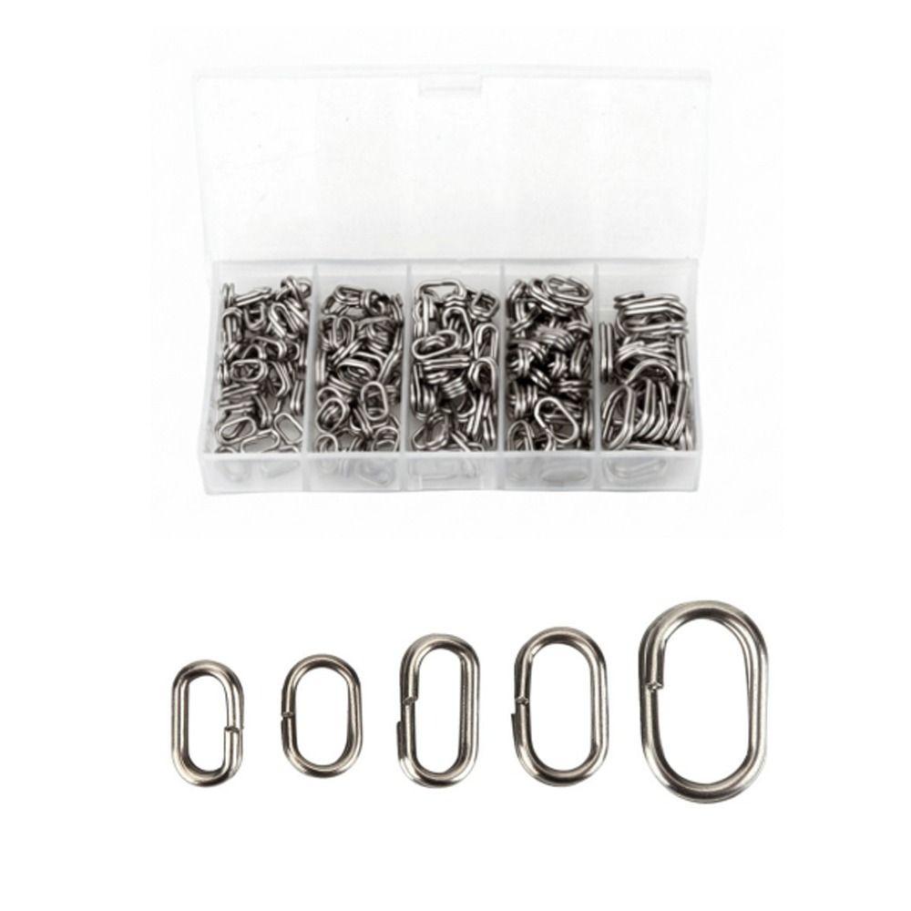 Stainless Steel Fishing Swivel Rings Multiple Sizes Lure Connecting Ring  Fishing Accessories