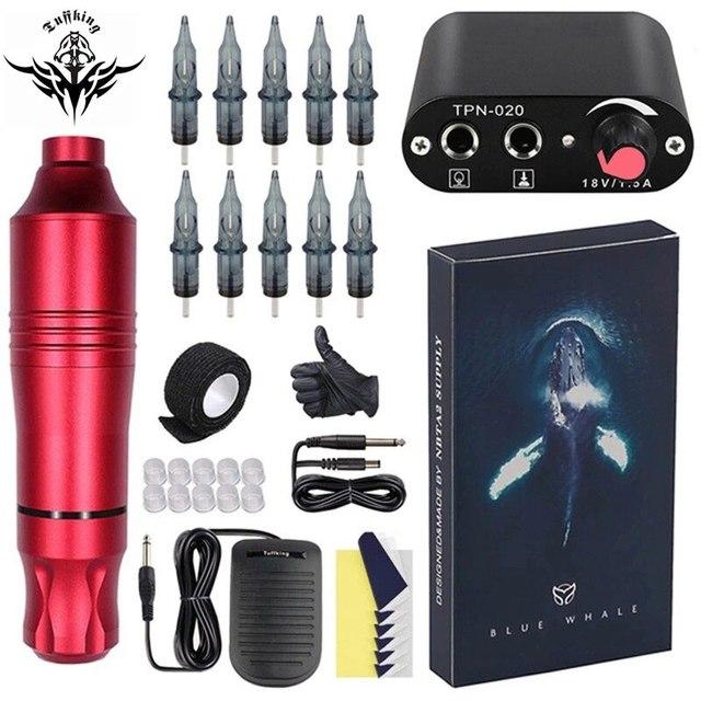 MiniTattoo Power Pen Motor Tattoo Machine Set Sada tetovacích per pro profesionály