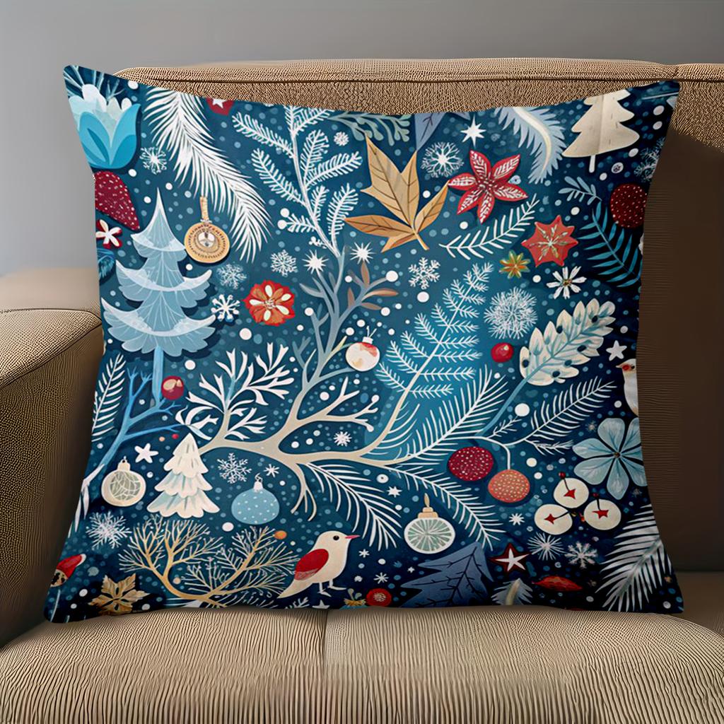 1 Pieces Christmas Patterned Throw Pillow Decorative Cushion Polyester pillowcase, sofa decorative cushion cov Headboard Pillow