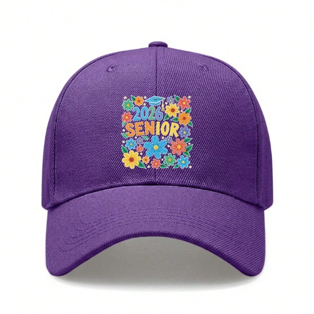 [ Baseball Cap] 2026 Senior Floral Print Adjustable Unisex Lightweight Breathable Sun Protection Casual Outdoor Sports Daily Wear Baseball Hat