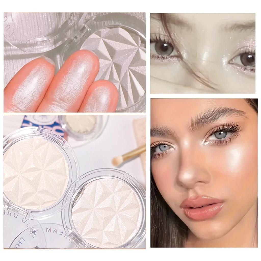 Shimmer Diamond Glow Highlighter – 2- Palette for Contour, Brighten, Radiant Skin, Festival & Party Makeup Essential Tool