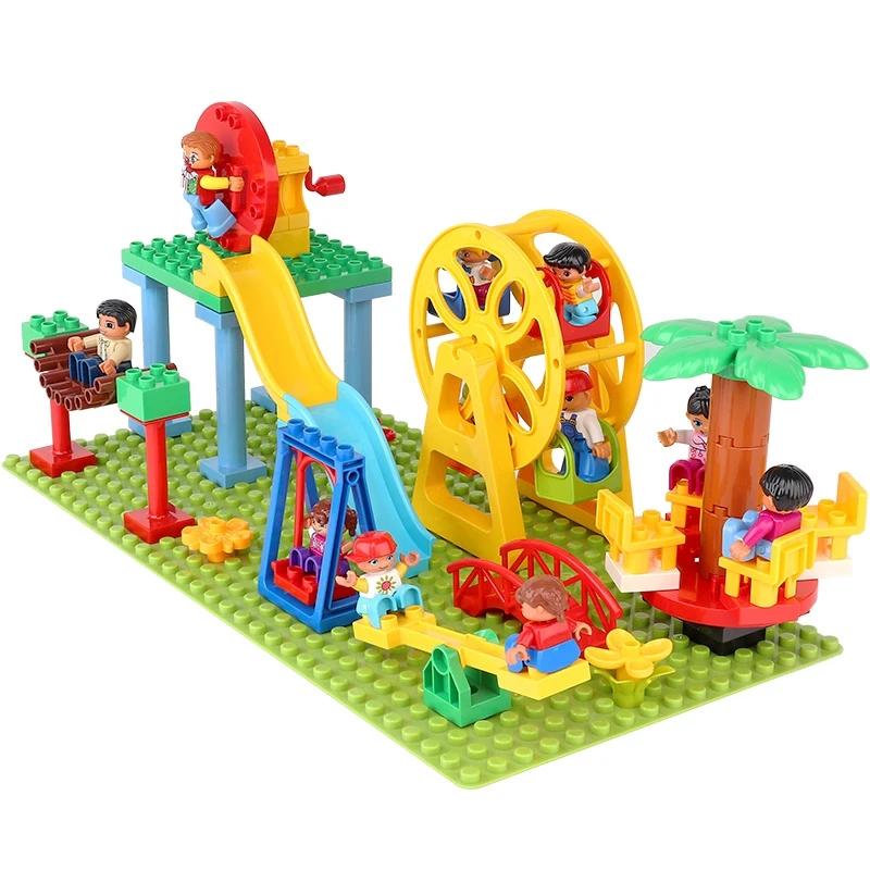 Store Byggeklosser Kompatibel Sklie Huske Vippe Park Lekeplass Serie Store Klosser Barn Pedagogisk Kreativt Leketøy Barnegave