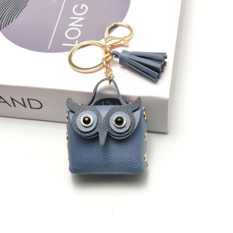 Cute Key Bag Owl Coin Purse Mini School Bag Car Key Chain Pendant Lady Wallet Leather Coin Purses Coin Purse Keychain