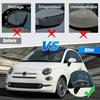 For Fiat 500 2007-2021 Car Replacment Rearview Side Mirror Cover Wing Cap Exterior Door Rear View Case Trim Carbon Fiber Look