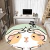 1pc Hamster Office Round Rug, Non-slip, Soft and Durable Office Rug for Interior Decoration, Perfect for Office, Beautiful Decoration yy260323026