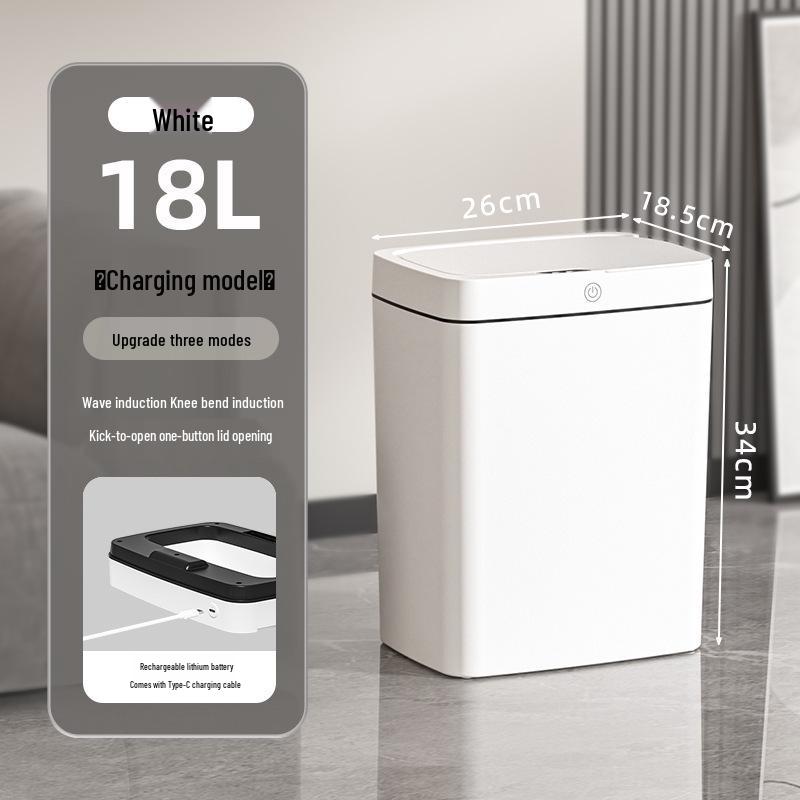 Intelligenter Sensor-Mülleimer mit Deckel - Leises automatisches Öffnen/Schließen für Küche & Wohnzimmer