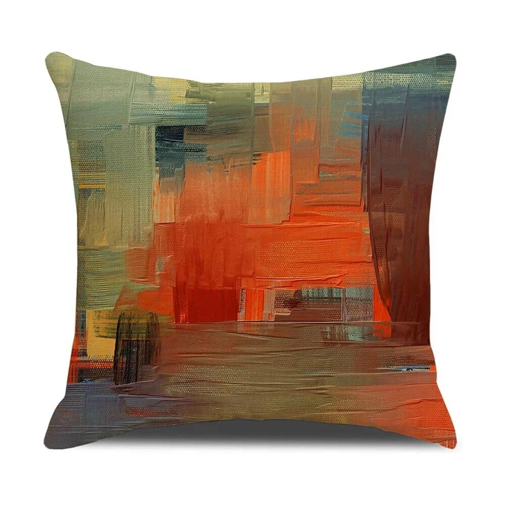 Abstract Color Pillowcase 45x45cm Retro Graffiti Print Cushion Cover Sofa Chair Polyester  Modern Room Home Decoration