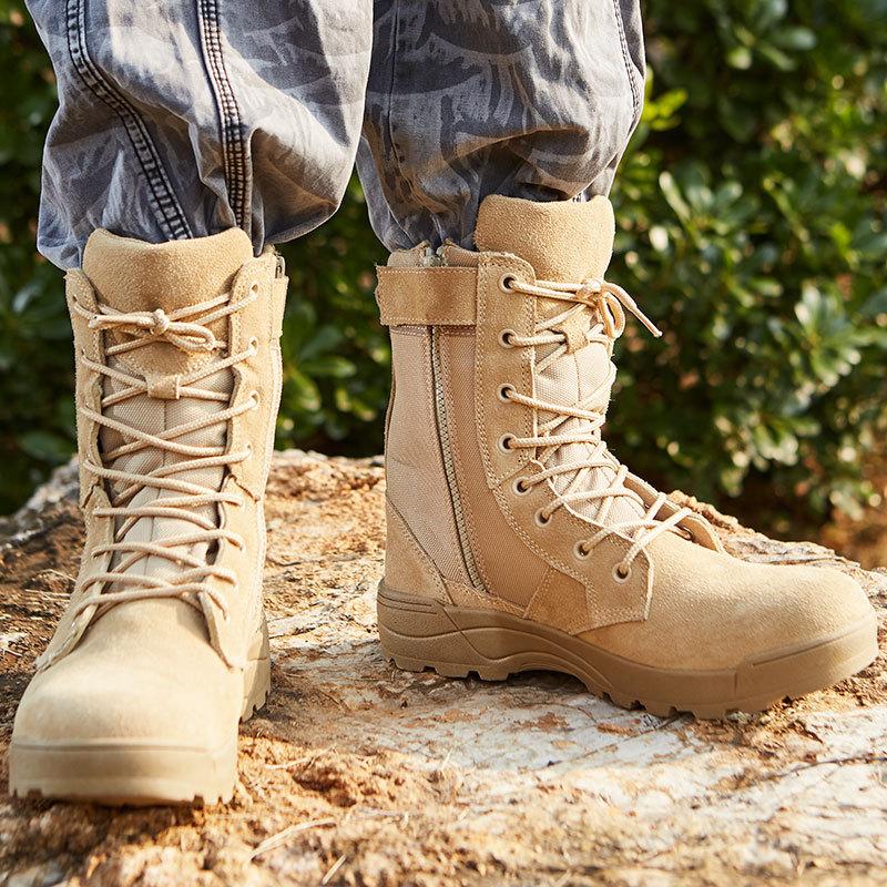 Fashion Male Outdoor Training Combat Hunting Boots Spring Autumn Men Jungle Hiking Sports Climbing Camping Breathable Camo Desert Shoes
