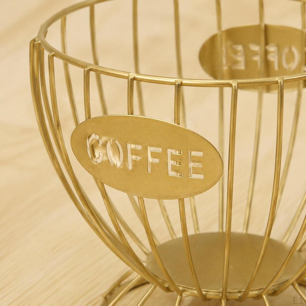 Luxury Retro Fruit Basket, Metal Wire Bowl for Dining Table, Cup Shaped Tabletop Storage,