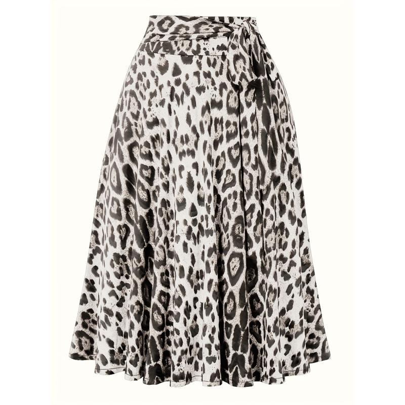 

Leopard Print Half Skirt 78035 2XL білий