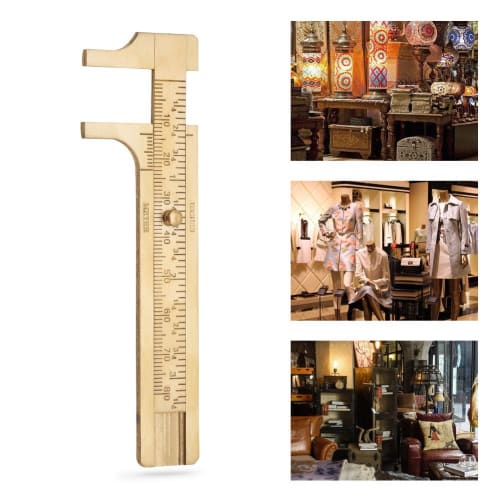 Brass 80mm Mini Pocket Caliper, Standard Caliper, mm/inch, High Precision, for Measuring Inner and Outer Diameters, Depth, and Steps (80mm)