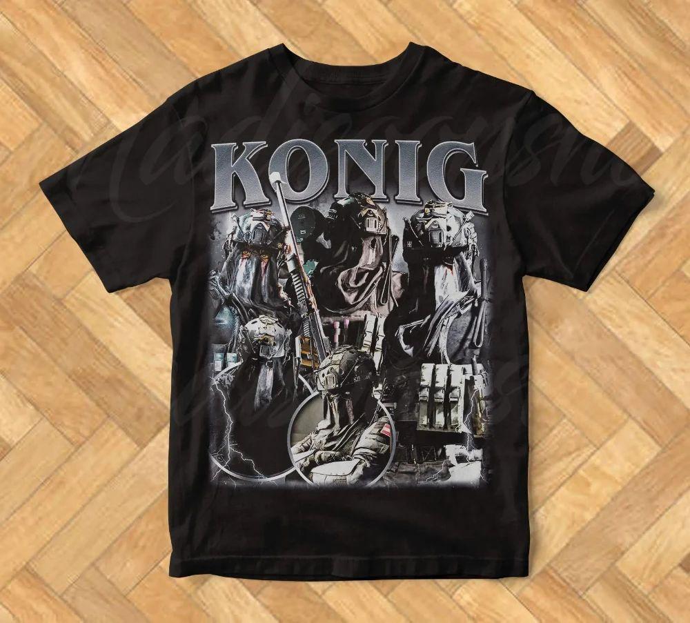 Hip Pop Y2k Graphic Short Sleeve Konig Vintage TShirt Print Cotton Tee Clothing Casual Loose Shirt Men Women AllSeason Unisex