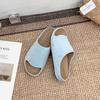 Platform Slippers Women's Wear High-end Casual Style Word with Boken Shoes Korean Version Versatile 2025 New Sandals