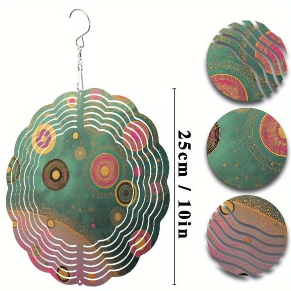 10 Inch Hanging Wind Chime for Outdoor Garden Balcony Decor Spring Summer Gift Artistic Elegant Design with 360 Rotating Hook