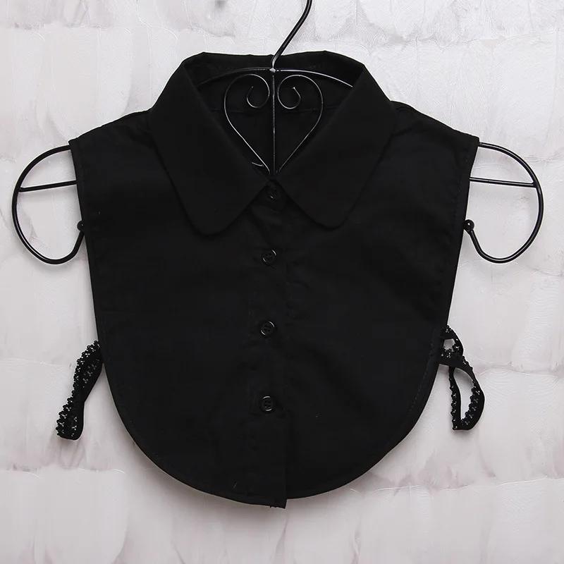 Fake Collar For Shirt Detachable Collars Solid Shirt Lapel Blouse Top Men Women Black White Girls Top Clothes QH132