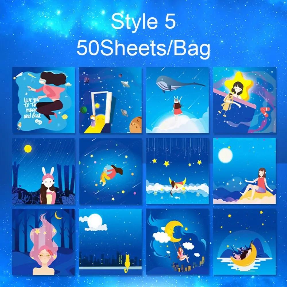 Square Star Sky Constellations Origami Paper Kid DIY Handmade Double-sided Coloring Fold Craft Paper Art Material Gift For Kids