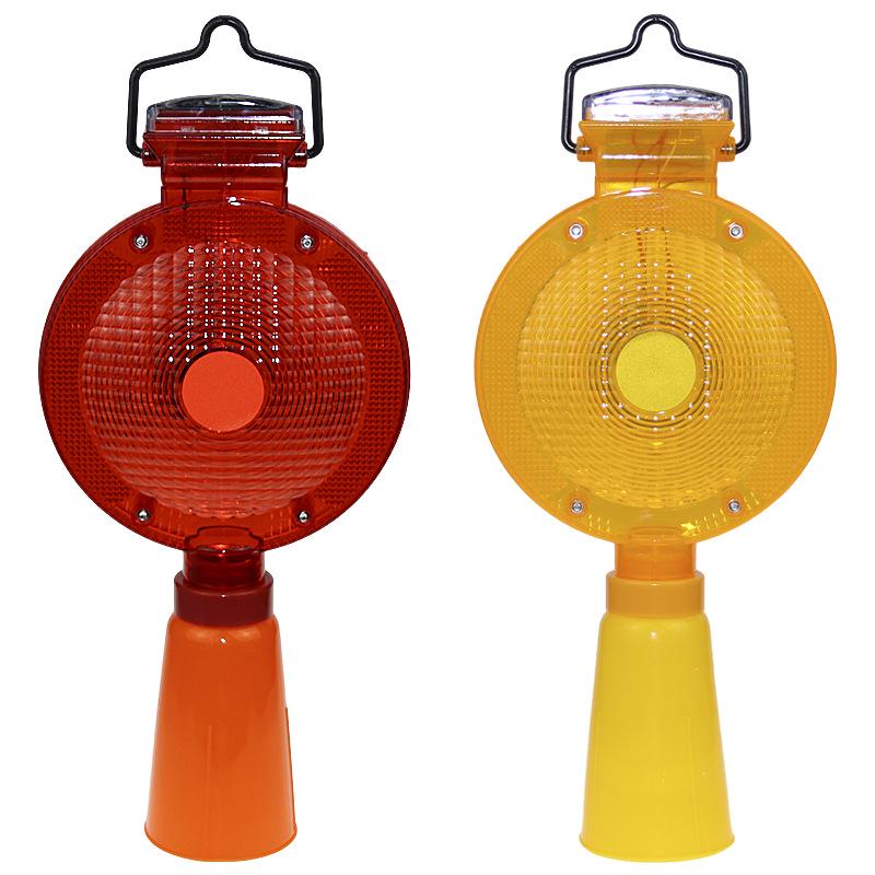 LED Solar Traffic Warning Barrier Light with Flashing Signal for Nighttime Road Construction