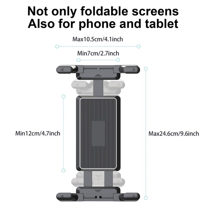 Supporto per Tablet in Alluminio Supporto con Clip per Telefono Rotazione a 360 Gradi Supporto da Scrivania per Casa Staffa Pieghevole per Tablet