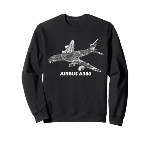 Airbus A380 Jet Plane Cutaway Aviation Pilot Gift Sweatshirt