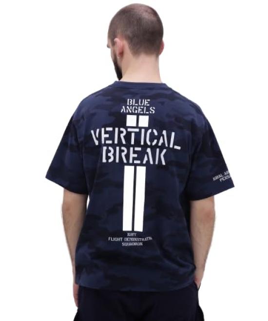 

CAMO STENCIL VERTICAL BREAK Camo Stencil Vertical Break M 121 Navy Camo [Avirex] ФУТБОЛКА Футболка мужская 783-4134026