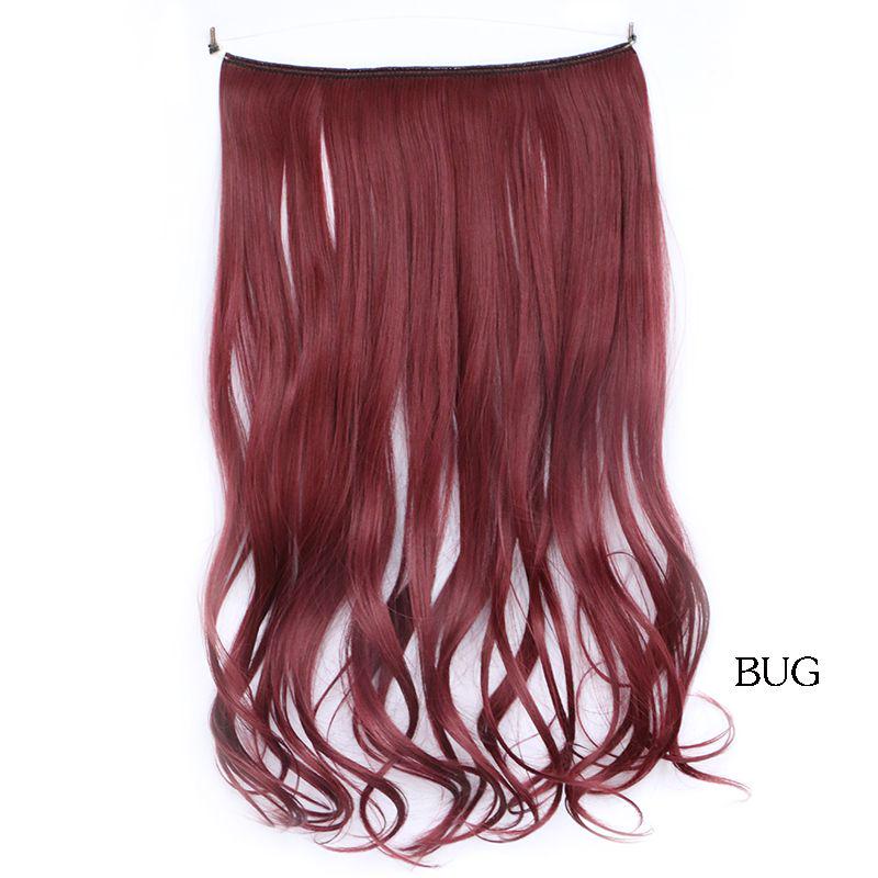 Luxurious Women Hair Extensions Long Wavy Synthetic Hairpiece 45cm For Effortless Elegance
