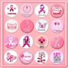 16pcs Breast Cancers Awareness Brooches for Women Lady Pink Ribbon Badges Lapel
