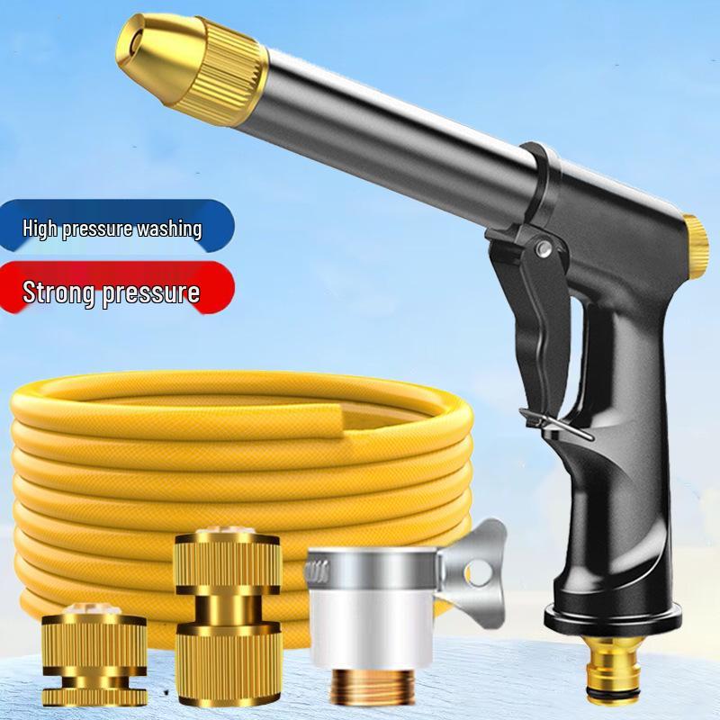 10m High-Pressure Car Wash Spray Gun Set with Hose, Nozzle, Connector, Water Gun for Home & Garden Use