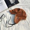 Winter Faux Fur Leather Wind-proof  Velvet Warm Ear Protector Hat Ski Bomber Hats
