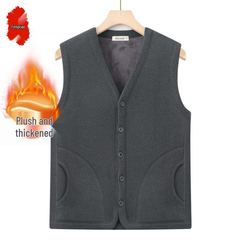 Men s V-Neck Fleece-Lined Thermal Top 3XL