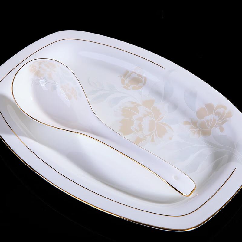 Jingdezhen Nordisches Goldinlay 58-teiliges Bone China Geschirrset