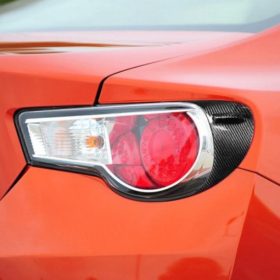 Carbon Fiber Rear Eyebrow Light Lamp Eyelid For Toyota GT86 Subaru BRZ 2012-