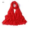% rayon pleated solid color human cotton two-end beard bag headscarf female, new breathable soft scarf