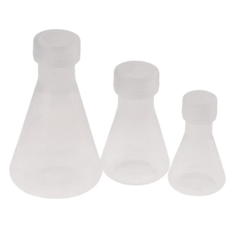 50Ml To 1000Ml Lab Plastic Erlenmeyer Flask Conical Container Bottle With Screw Cap For Laboratory Experiment