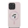 Karl Lagerfeld Klhmp16Lscmkcrhp Iphone 16 Pro 6.3 Różowy/Pink Hardcase Silicone Karl&Choupette Ring Magsafe