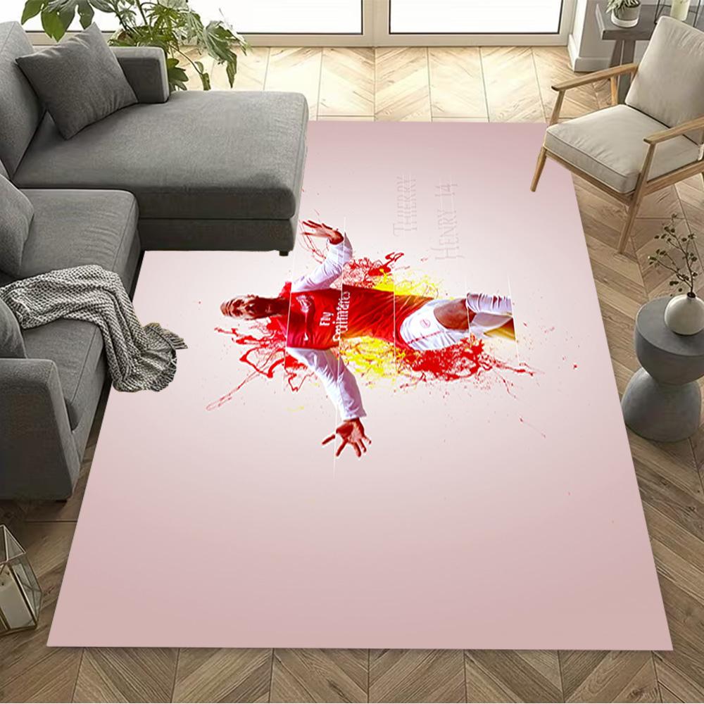 Football Player Action Floor Rug Office Rug Suitable for Entryway Outdoor Foyer Dining Room Anti-slip Rug Decorate Offices