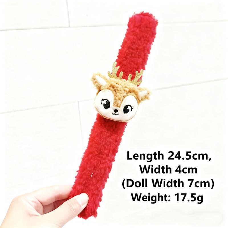 Christmas Plush Snap Bracelet - Festive Wrist Decor