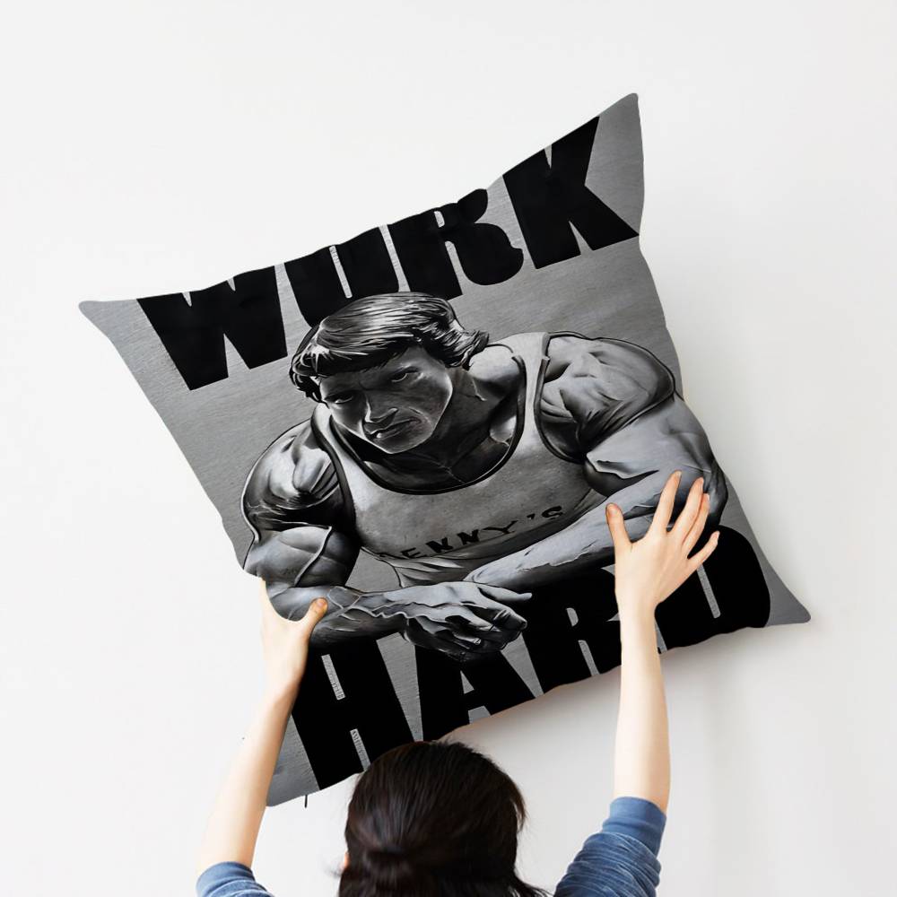 Fitness Motivation Pillow Cover for Bedroom Room and Living Room Sofa Decorative Cushion Cover