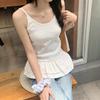 Summer New Pure Desire Homemade Light Ballet Lace Hem Sling Vest Women's Single Wear Stacked Inside Beautiful Back