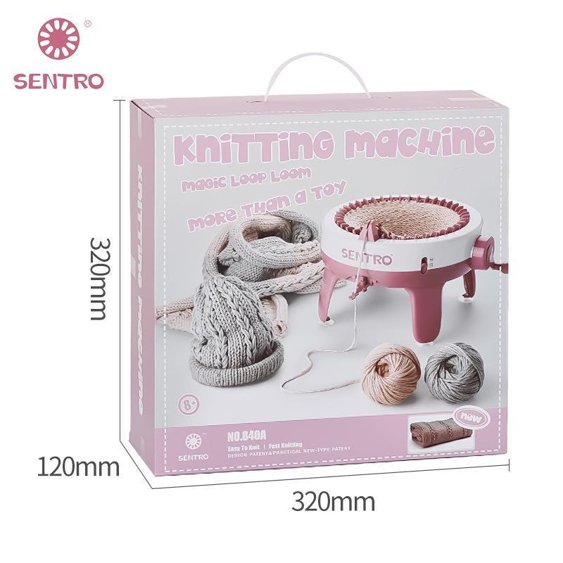 Children's Hand-Crank Knitting Machine Toy - 48 Needles for Sweaters, Hats, and Scarves