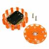 Rotating LED Warning Lights - 3pcs: Orange Car Safety & Traffic Alerts